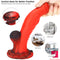 8.66in Mixed Colors Odd Dual Layer Silicone Dildo With Suction Cup