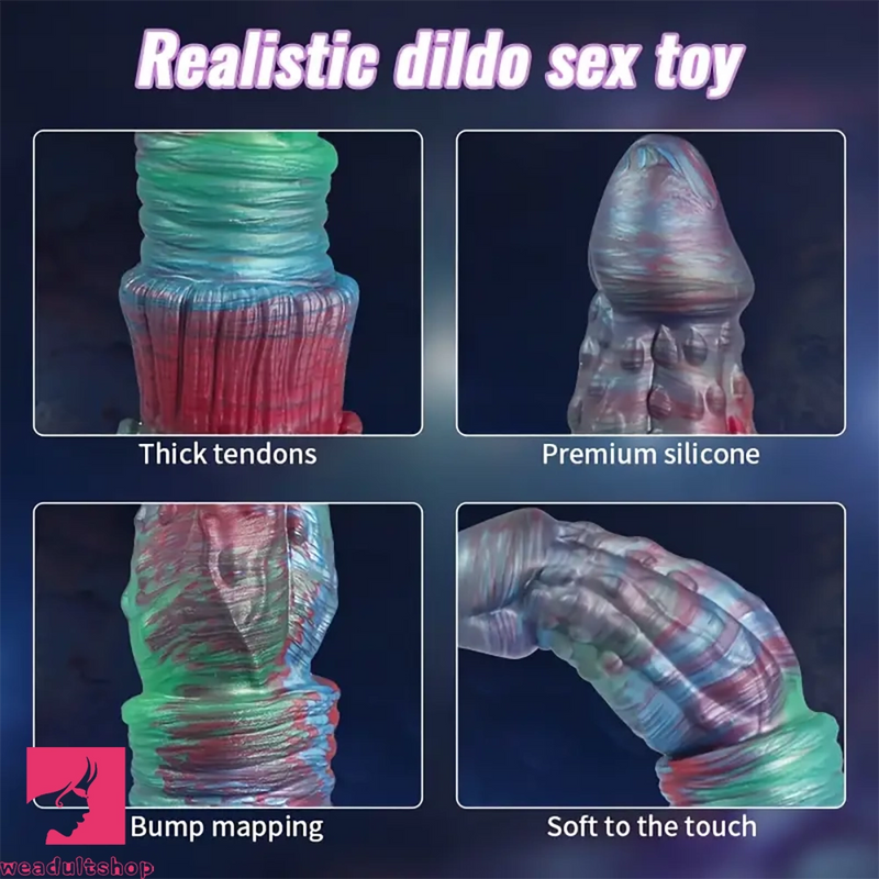 8.46in Forest Iron Spike Odd Monster Anal Dildo With Blue Night Light