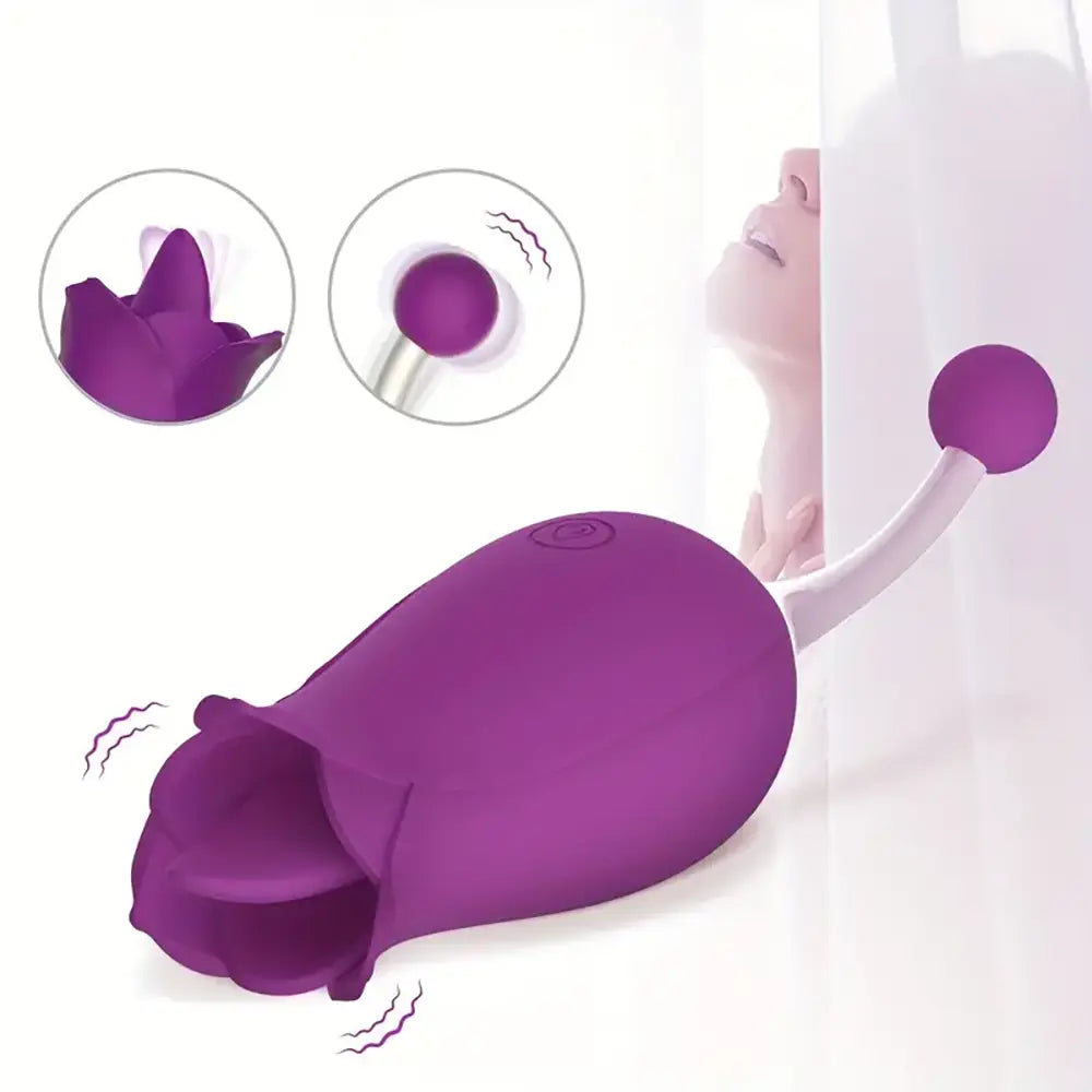Tongue Licking Point Tide Pen Vibrating Massage Flirting Rose Toy
