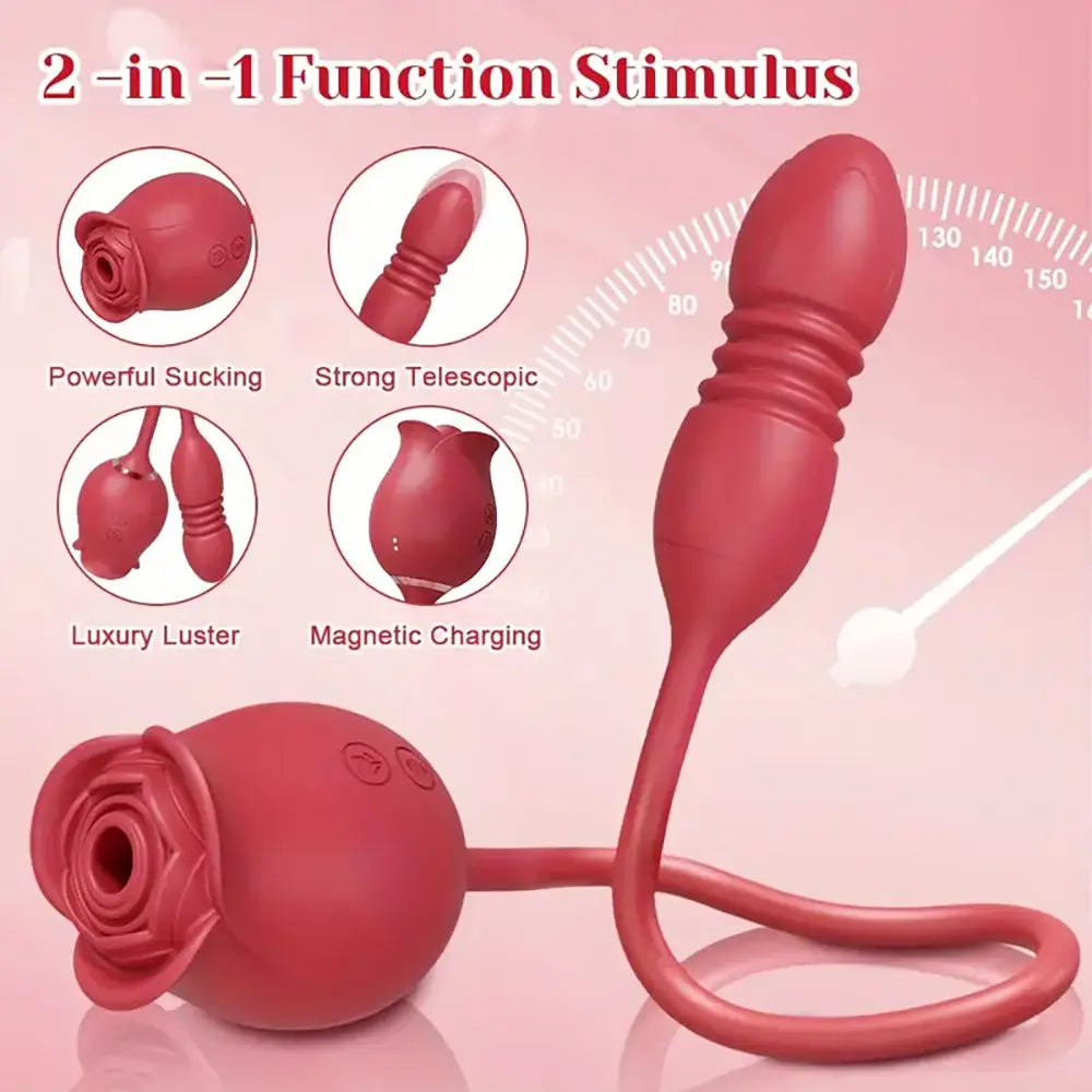 3-in-1 Rose Stimulator Women 10 Sucking Vibrating Thrusting Dildo 3-in-1 Rose Stimulator Women 10 Sucking Vibrating Thrusting Dildo