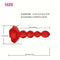 10 Rotating Twist Vibrating Graded Beads Rose Female Anal Vibrator