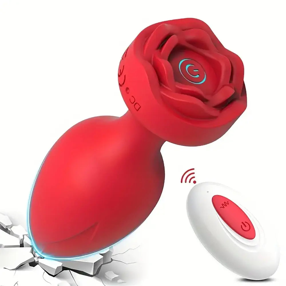 Remote Control Anal Toy 10 Vibrating Modes Rose Vibrator Butt Plug Remote Control Anal Toy 10 Vibrating Modes Rose Vibrator Butt Plug