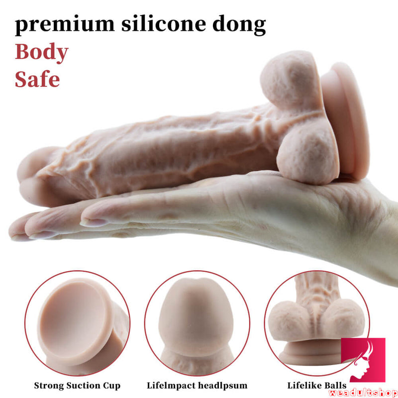 6.3in Soft Silicone Dildo Adult Toy For Female Masturbation