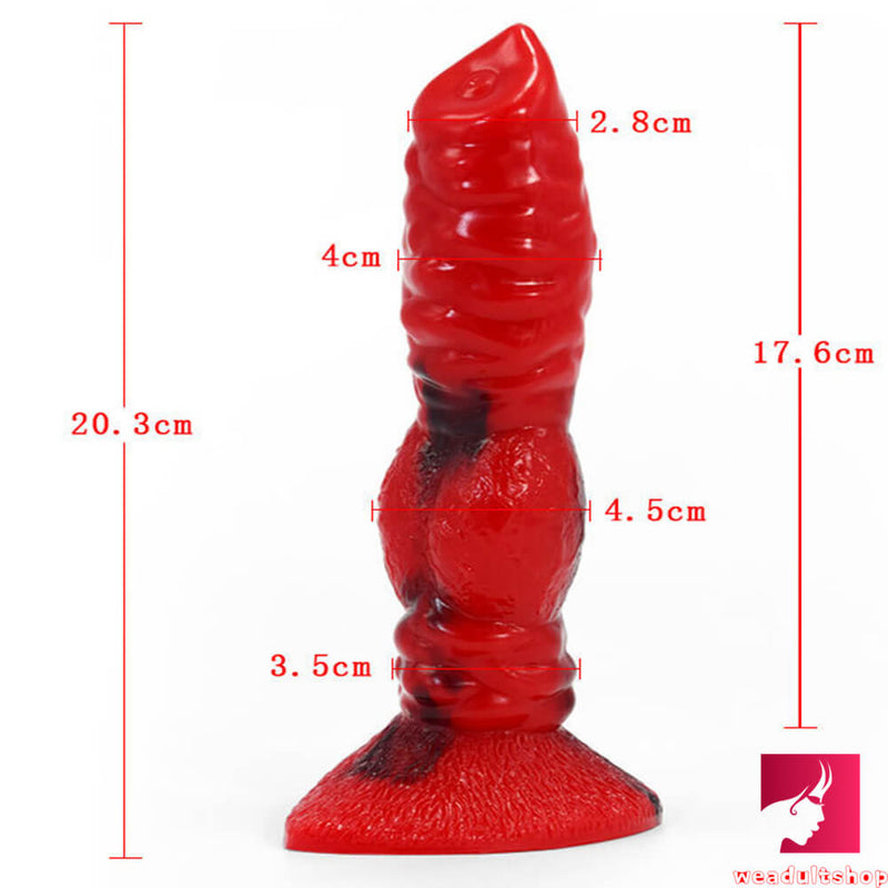 8in Top Quality Fantasy Animal Dog Penis Silicone Dildo For Women