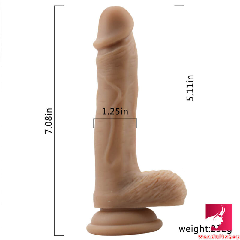 7.08in Flexible Silicone Double Layer Dildo Sex Toy For Anus Love