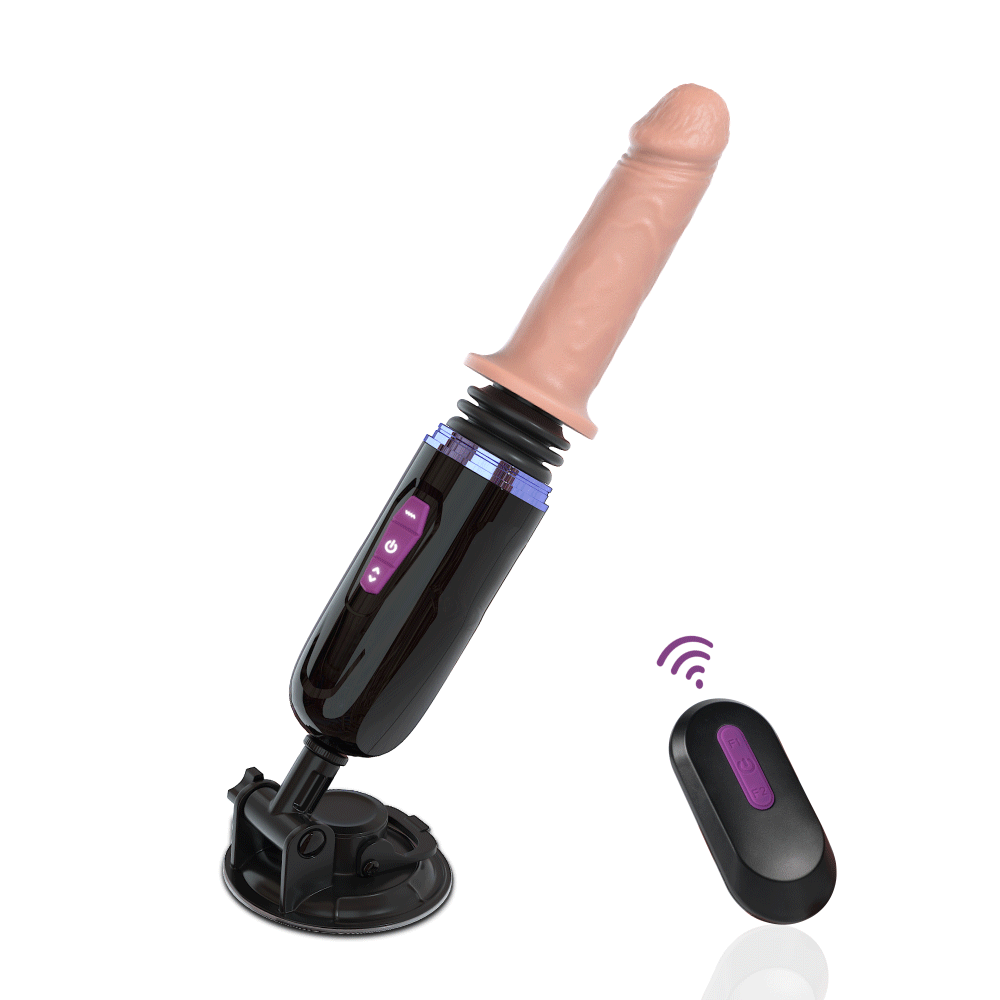 6.7in+1.2in G Spot Thrusting Dildo Machine Soft Real Cock Male Adult Sex Toy