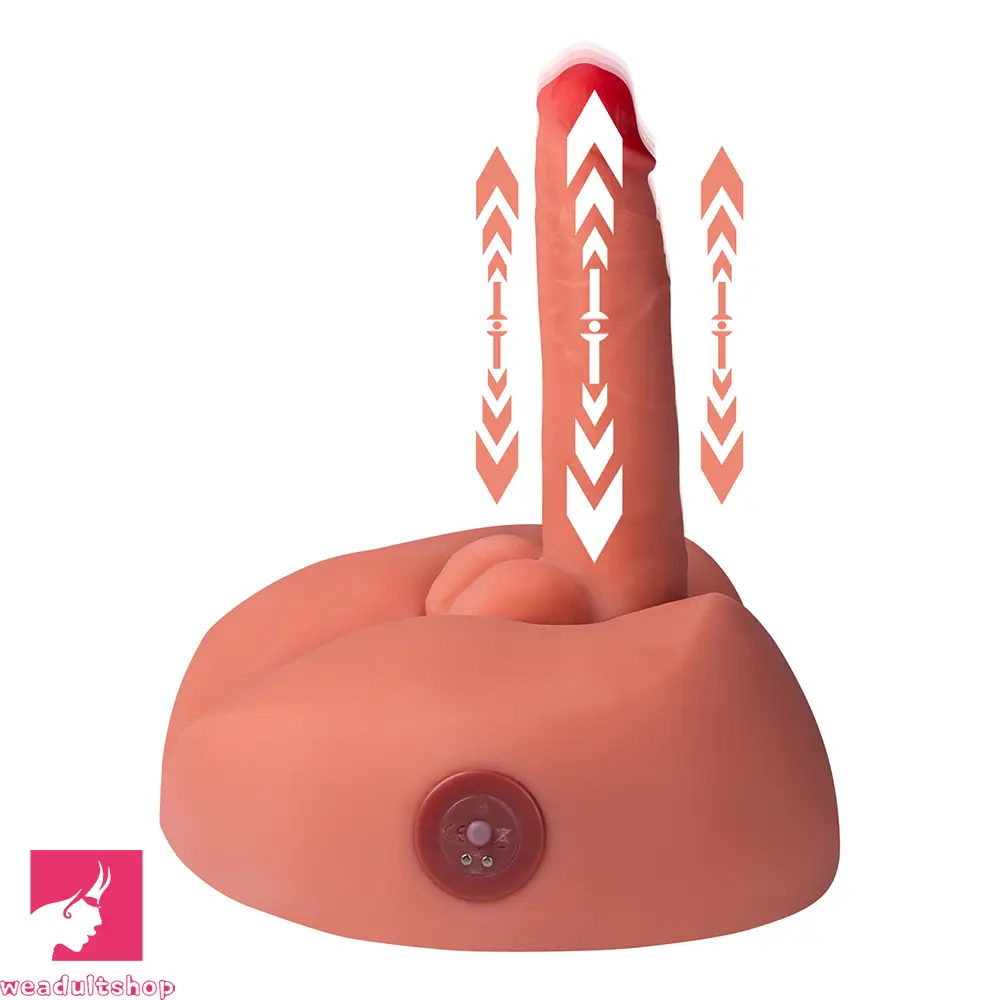 7.87in Soft Skin-Friendly Lifelike Skin Thrusting Vibrating Male Dildo Torso