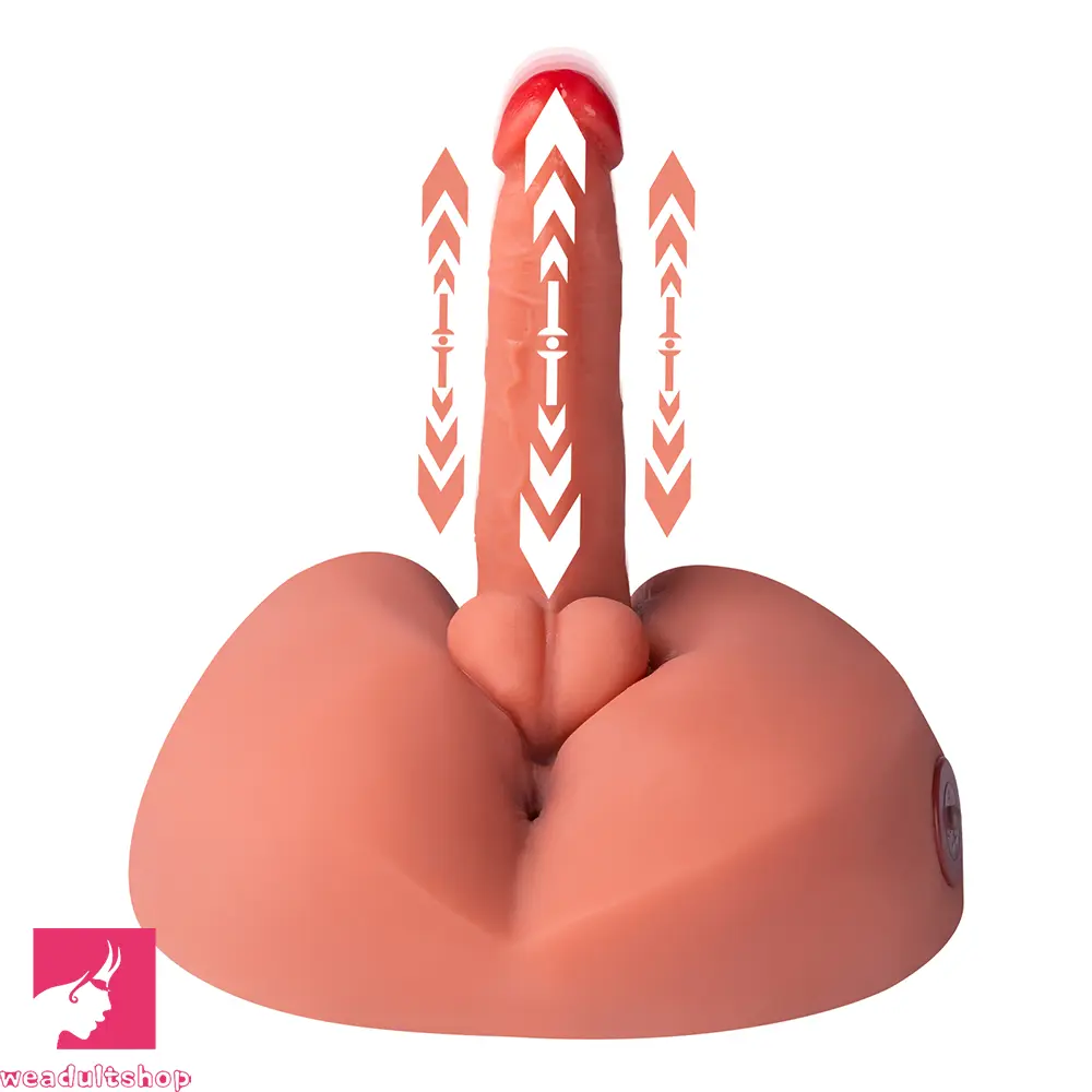 7.87in Soft Skin-Friendly Lifelike Skin Thrusting Vibrating Male Dildo Torso