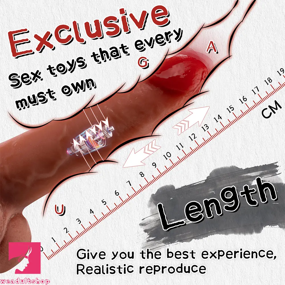6.1in Super Realistic Soft Lover Male Torso Dildo Vibrating Thrusting Cock Toy