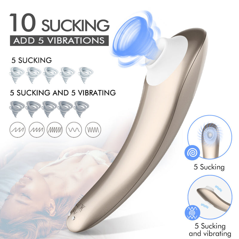 S-HANDE S124 Women Using Sucking Vaginal Vibrator