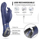 Double Motors Heating Massaging 10 Modes Waterproof Rabbit Vibrator