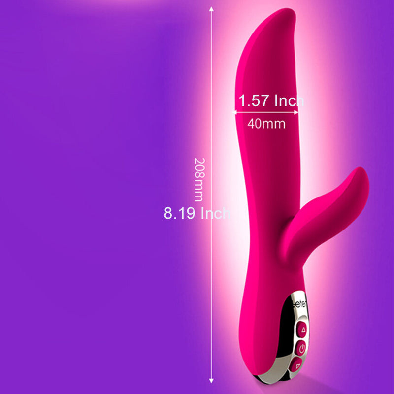 Leten Tongue Licking Wave Automatic Heating Silicone Vibrator