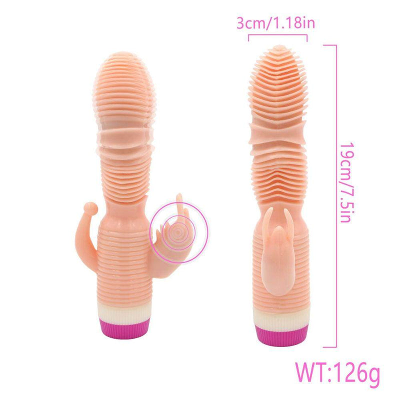 Mark Stick Triple Points Massaging Vibrator With Beads