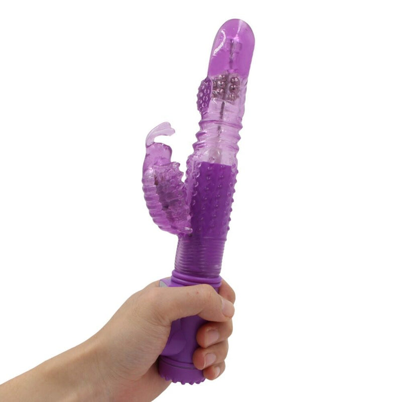 Butterfly Thrusting Rotating Waterproof Vibrator For Massaging