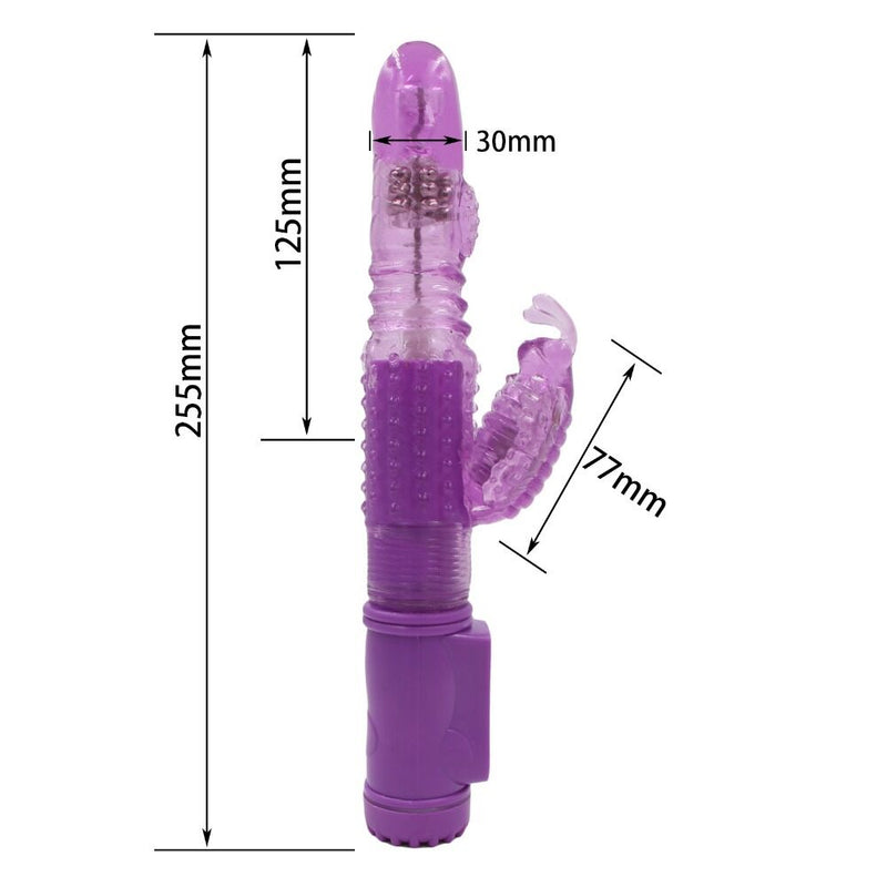 Butterfly Thrusting Rotating Waterproof Vibrator For Massaging