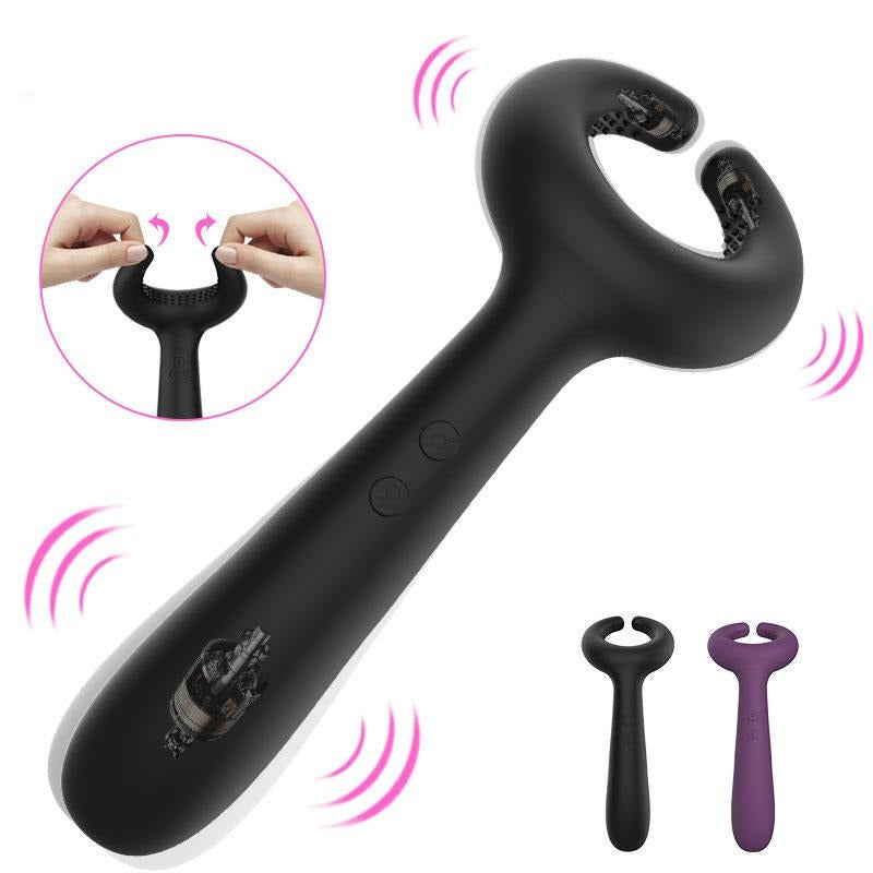 Three Motors Vibrating Cock Ring Massaging Vibrator Weadultshop