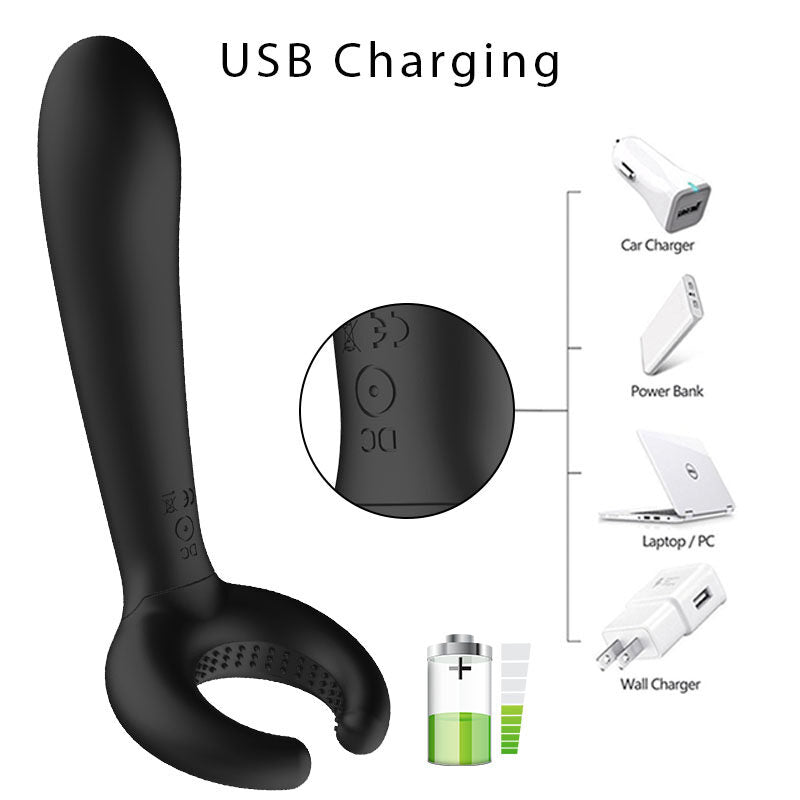 Three Motors Vibrating Cock Ring Massaging Vibrator Weadultshop