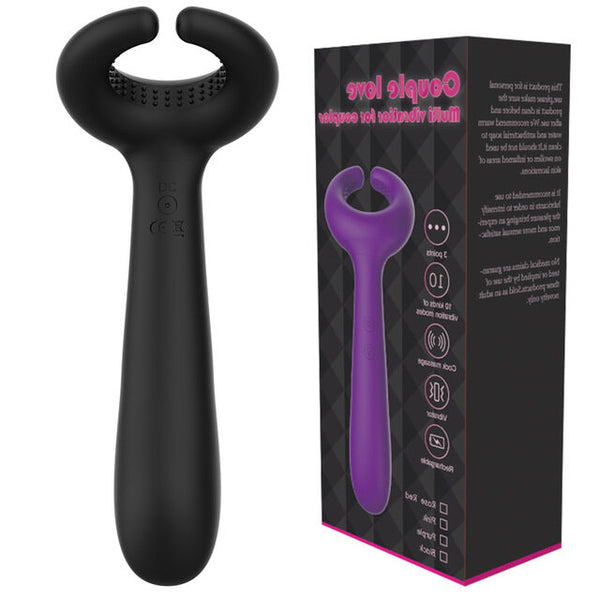 Three Motors Vibrating Cock Ring Massaging Vibrator