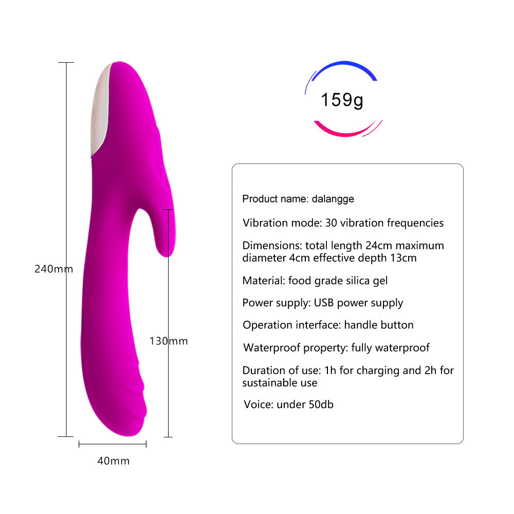 Silicone G Spot Massaging USB Charging Vibrator