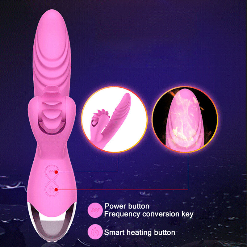 Dibe 5th Vagina Licking Thrusting Heating Double Vibrating Vibrator