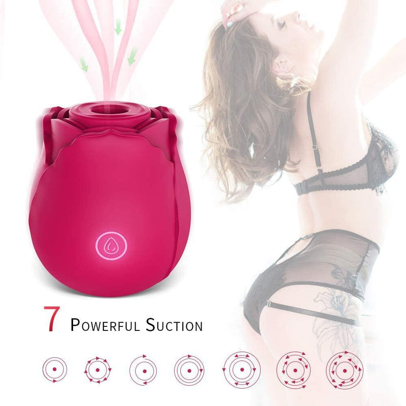 Omysky Rose Flower Toy With Tongue Licking Sucking Vibrator