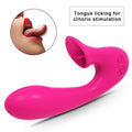 Tongue Licking Sucking Two Motors Vibrator For Women