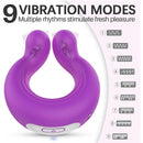 Double Head Vibrating Cock Ring Vagina Breasts Stimulating