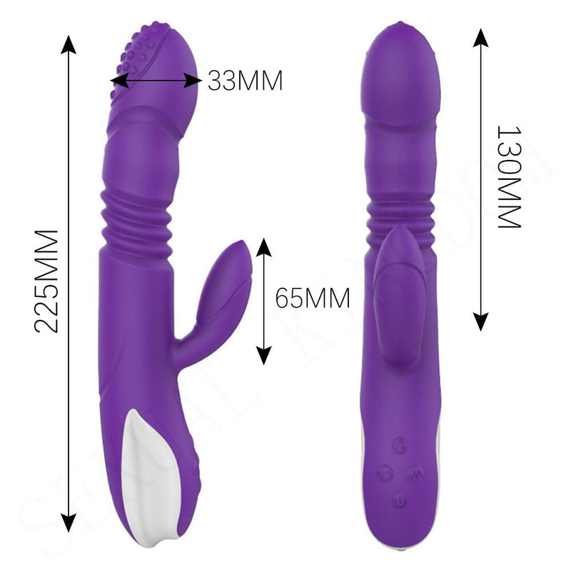 Automatic Heating Thrusting Dual Motors Vibrators For Women