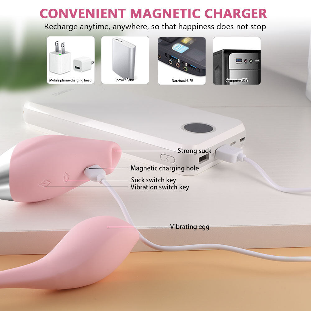 Lovingword Sucking Vibrating Heating Jump Egg Double Head Massaging