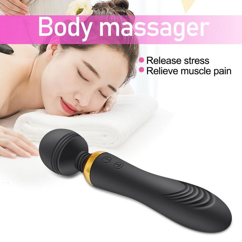 Double Head Magnetic Charging Strong Vibrator With Lighting Button