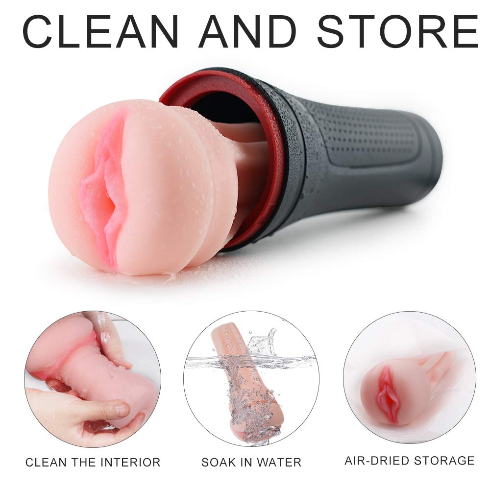 3D Realistic Virgin Vibrating Powered Pocket Pussy Male Masturbator