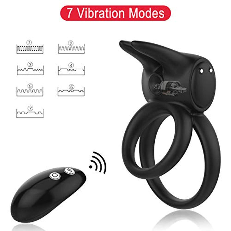 Double Single Loops Cock Ring Wireless Vibrator For Women Sex Toy - Adult Toys 