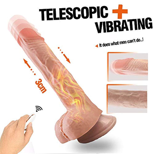 Automatic Vibrator Soft Realistic Huge Dildo Sex Toy Massager - Adult Toys 