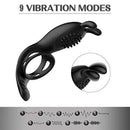 Penis Ring Rabbit Vibrator With Rabbit Ears Hand Held Massager - Adult Toys 