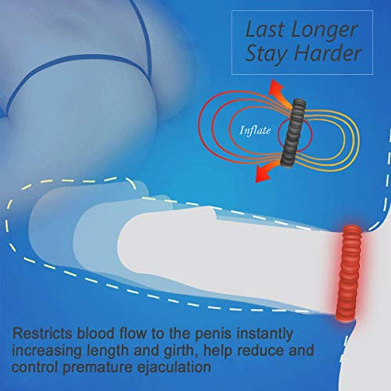 Penis Ring Silicone Dual Mens Sex Toy - Adult Toys 