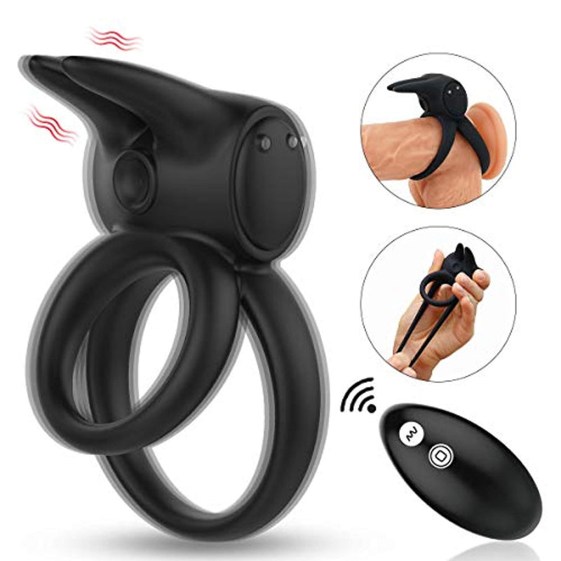 Double Single Loops Cock Ring Wireless Vibrator For Women Sex Toy - Adult Toys 