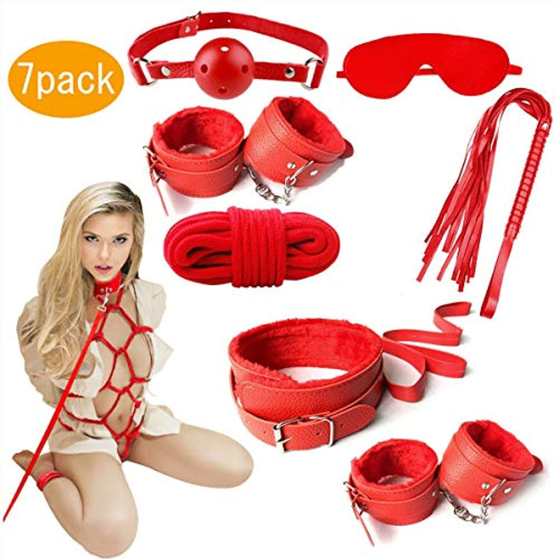 Red Silk Bondage Kit BDSM S&M Play Set Sex Toys