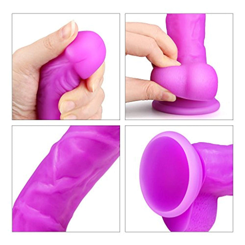 Realistic Ultra-soft Dildo Suction Base Dong Soft Penis Toy For Women - Adult Toys 