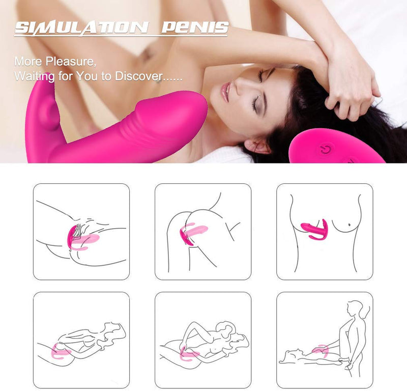 Invisible G Spot Clitoris Vibrating Wearable Dildo And Vibrator - Adult Toys 