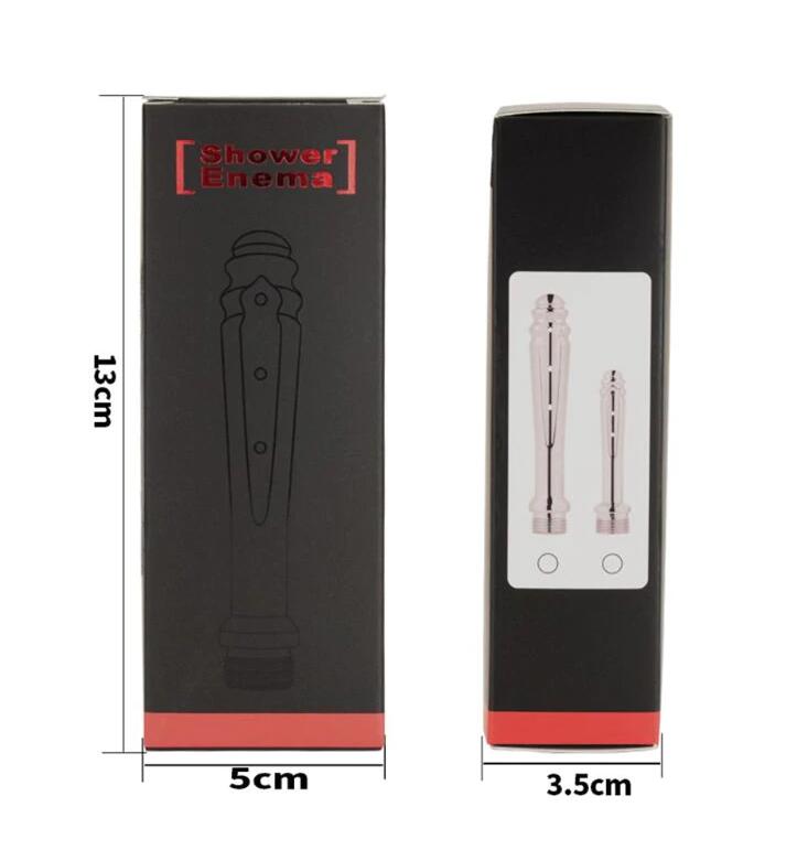 Stainless Steel Colonic Douche Nozzle ANAL Enema Shower Cleaning