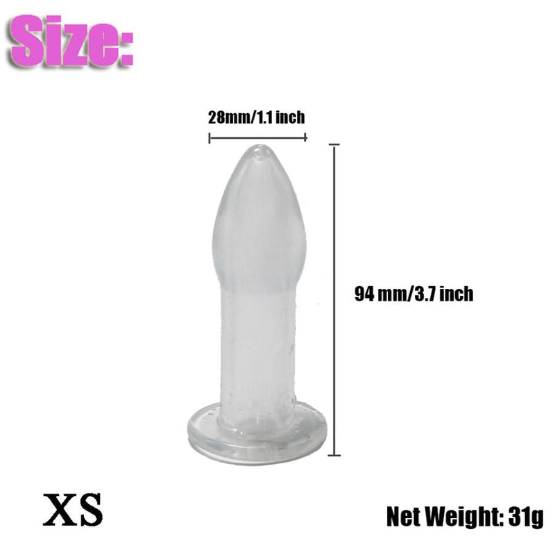 Soft Silicone 5 Size Hollow Butt Plug Anal Sex Toy