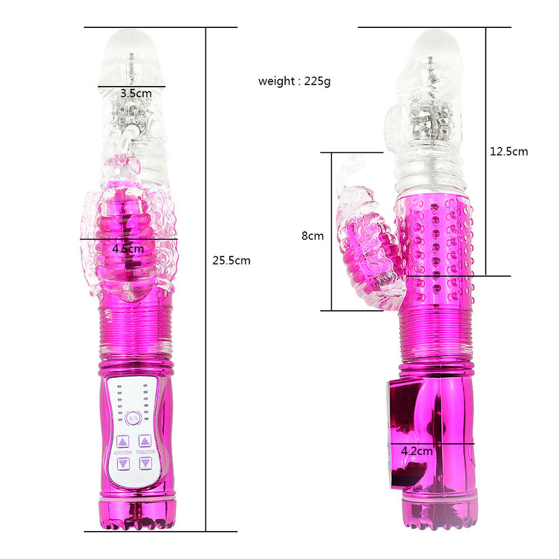 Butterfly Rotation Beads Thrusting Rotation Dildo Vibrator