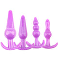 4PCS Silicone Anal Beads G Spot Butt Plug Masturbation Sex Toys