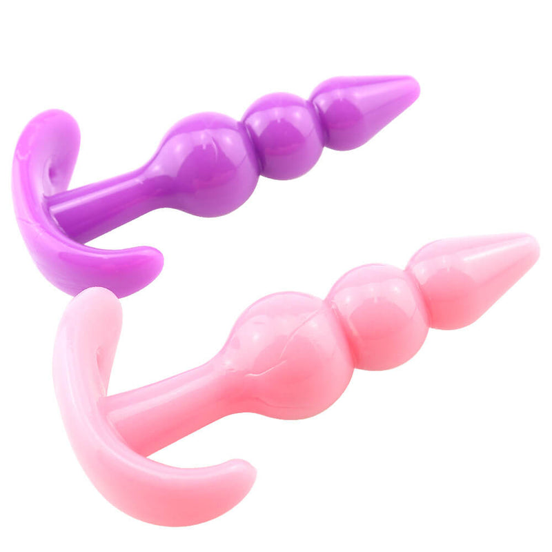 4PCS Silicone Anal Beads G Spot Butt Plug Masturbation Sex Toys