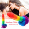 Rainbow Realistic Dildo Suction Cup G-spot Simulator Handheld Massager - Adult Toys 