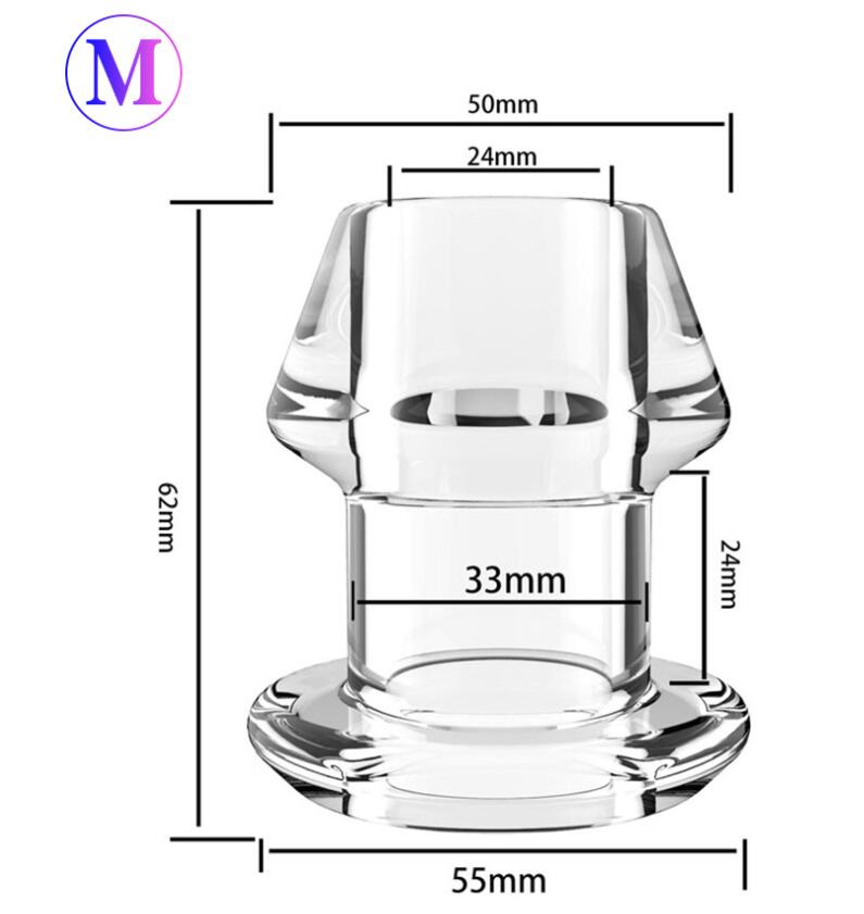 Transparent TPE Hollow Butt Plug For SM Fun
