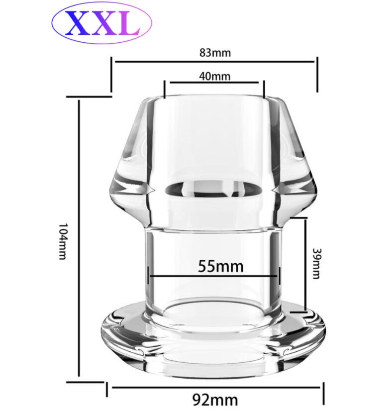 Transparent TPE Hollow Butt Plug For SM Fun
