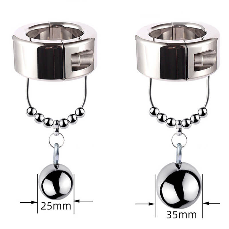 Heavy Penis Male Stainless Steel Ball Pendant Scrotum Stretcher