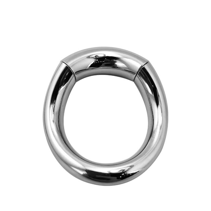 Heavy Male Metal Ball Scrotum Stretcher Magnetic Bondage Lock Cock Ring