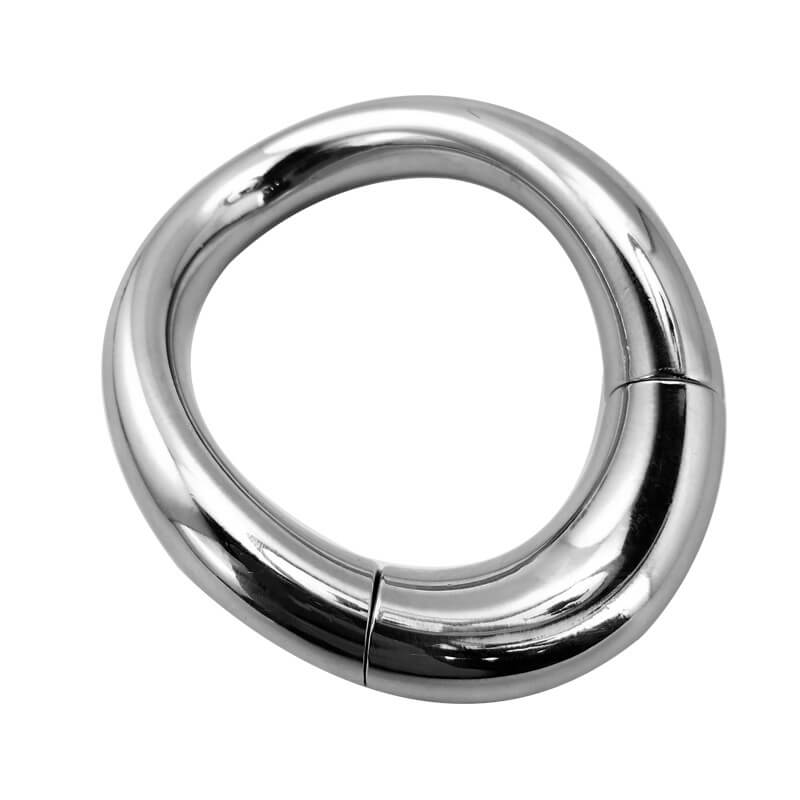 Heavy Male Metal Ball Scrotum Stretcher Magnetic Bondage Lock Cock Ring